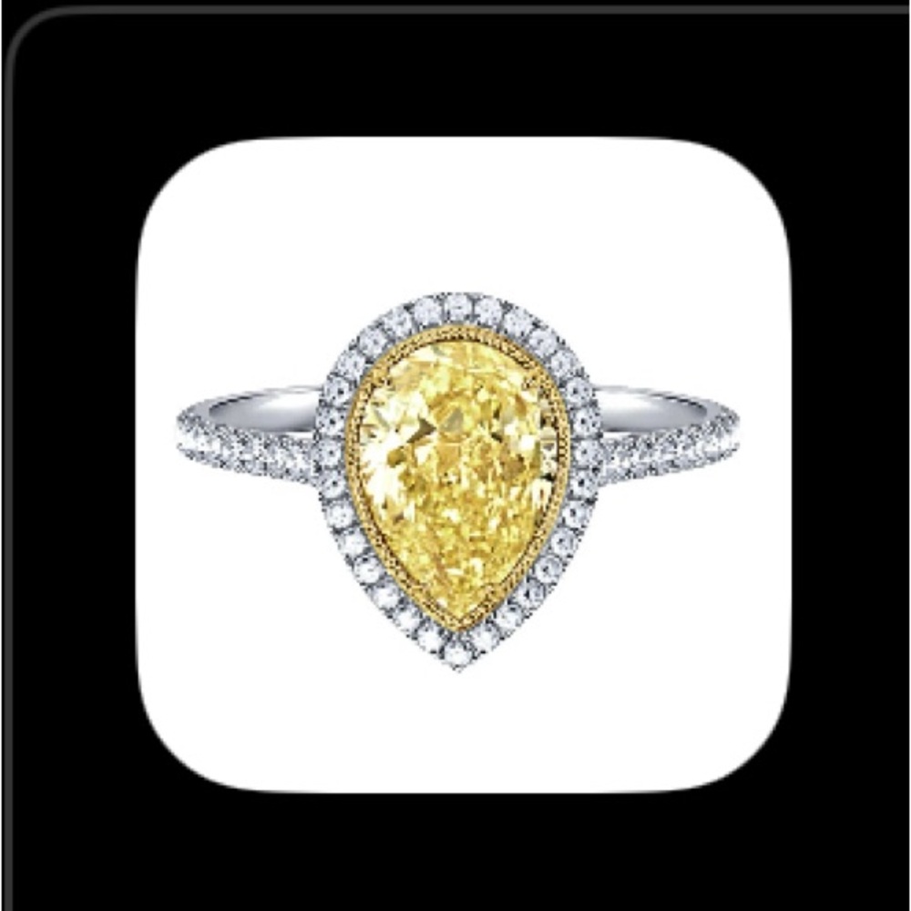 Yellow canary diamond engagement Ring
